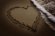 heart in sand